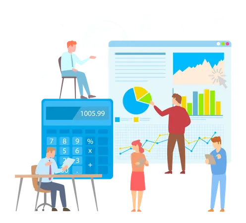 Business budget planning  Illustration