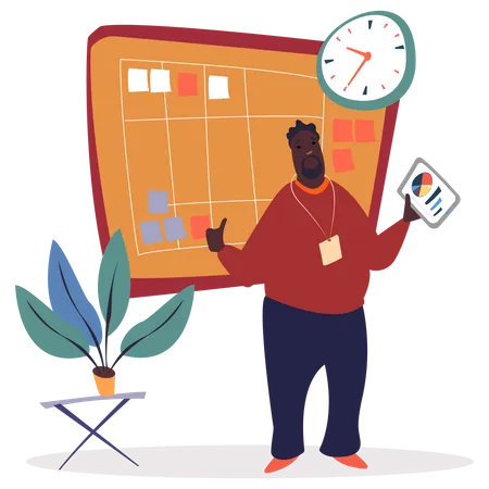 Business calendar schedule management  Illustration