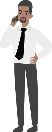 Businessman Presenting Character Design Illustration