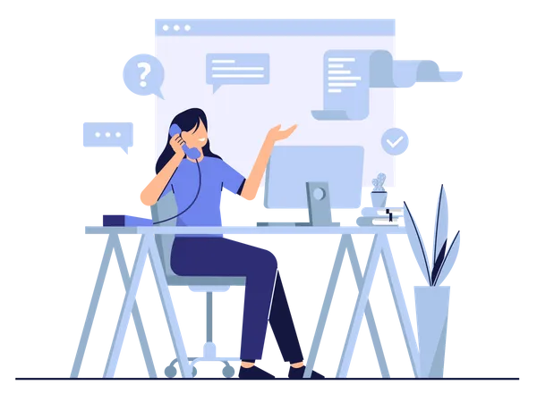 Business Call  Illustration