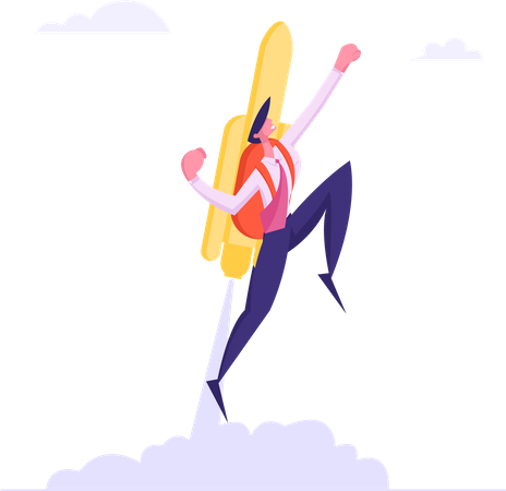 Business Career Boost and Start Up Illustration