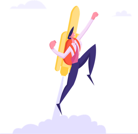 Business Career Boost and Start Up  Illustration