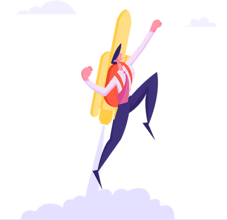 Business Career Boost and Start Up  Illustration