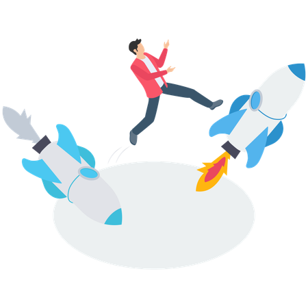 Business career change  Illustration