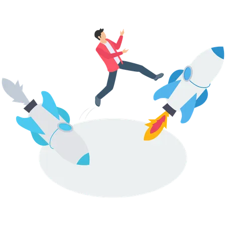 Business career change  Illustration