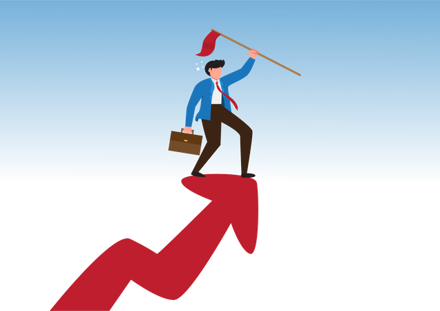 Business career Growth Illustration