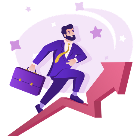 Business career growth  Illustration