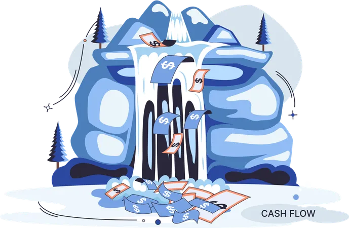 Business cash flow  Illustration