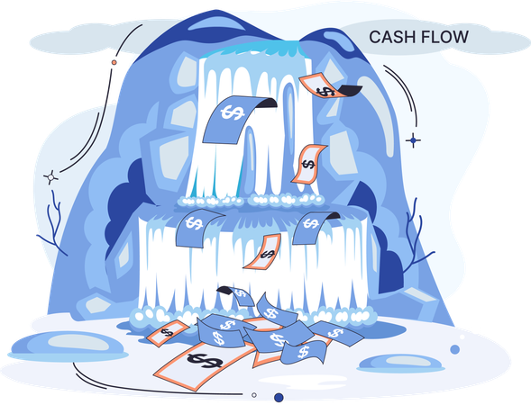 Business cash flow  Illustration