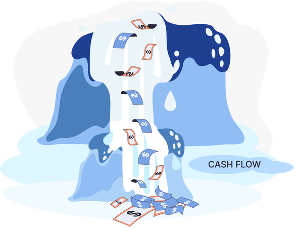 Business cash flow  Illustration