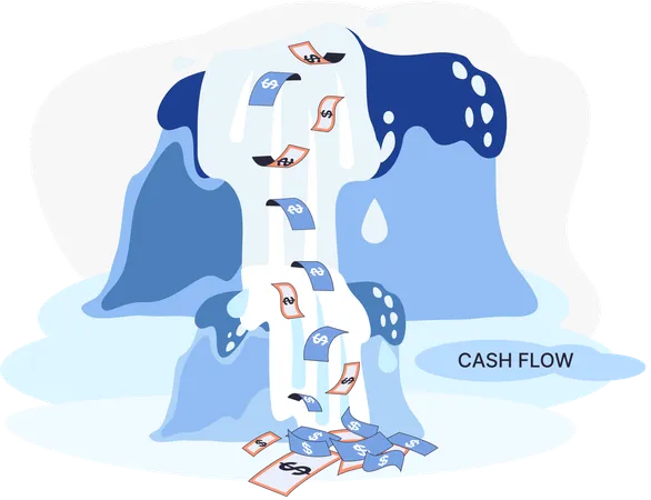 Business cash flow  Illustration