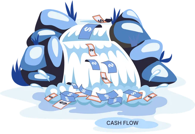 Business cash flow  Illustration