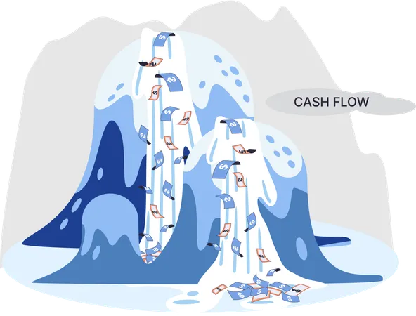 Business cash flow  Illustration