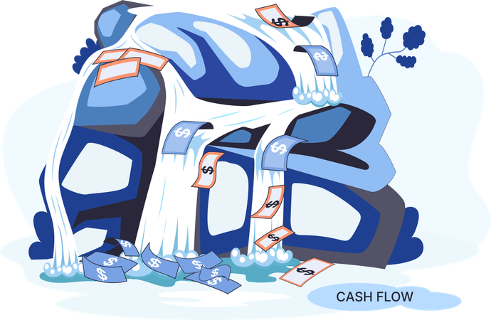 Business cash flow  Illustration