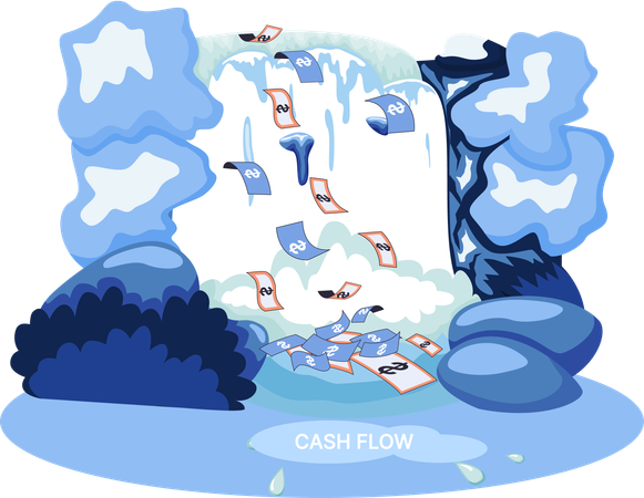 Business cash flow  Illustration