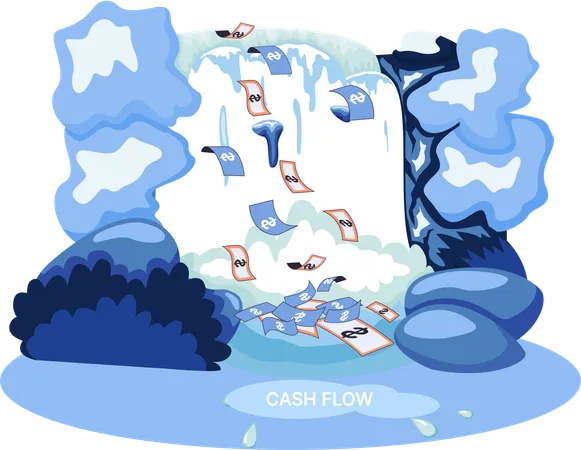 Business cash flow  Illustration