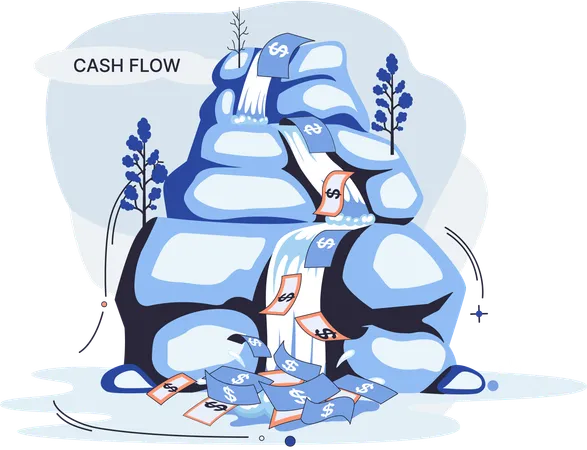 Business cash flow  Illustration