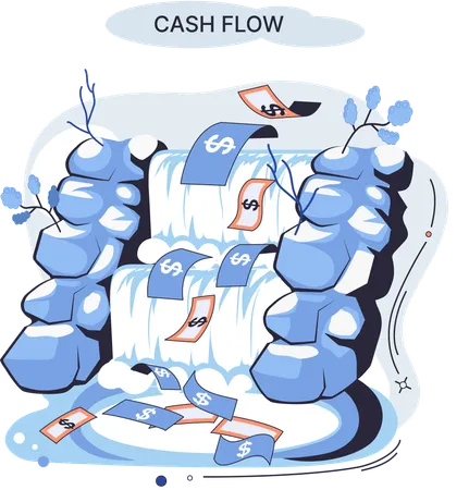 Business cash flow  Illustration