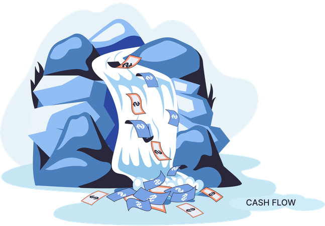 Business cash flow  Illustration