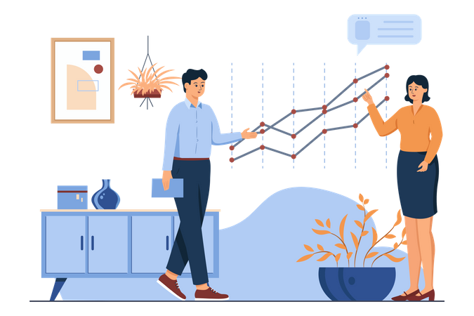 Business Chart Analysis  Illustration