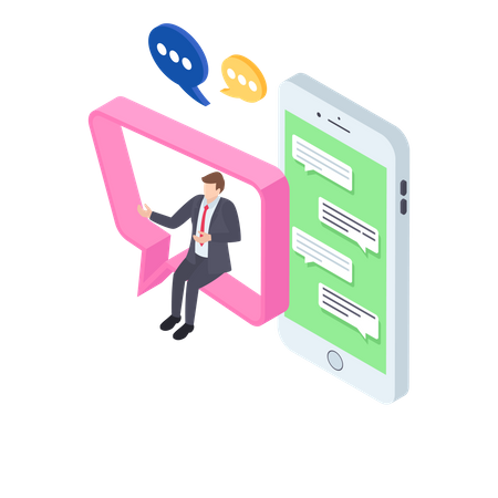 Business chat  Illustration