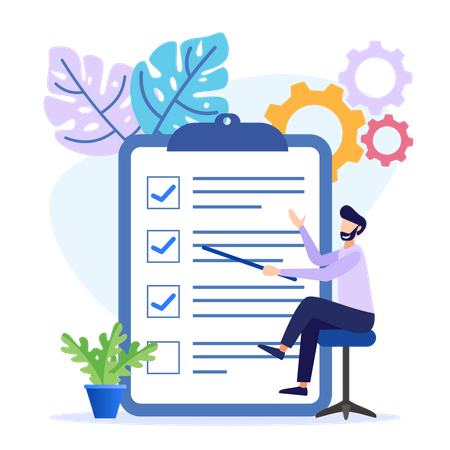 Business Checklist  Illustration