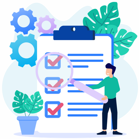 Business Checklist  Illustration