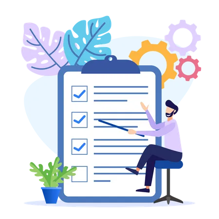 Business Checklist  Illustration