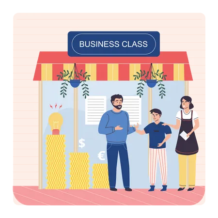 Business Class Illustration