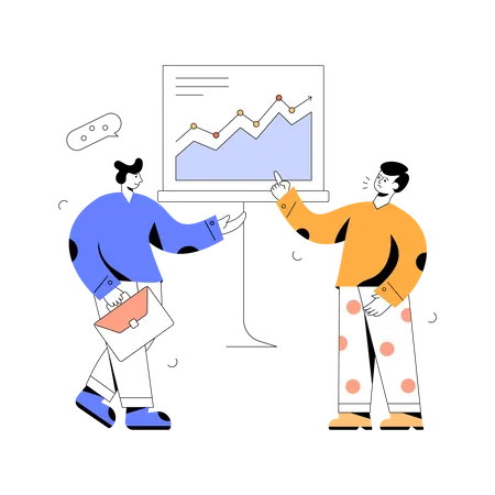 A Customizable Flat Illustration Of Business Coaching Illustration