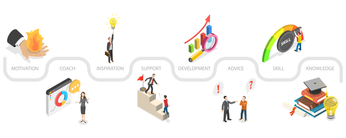 Business Coaching and Consulting Illustration