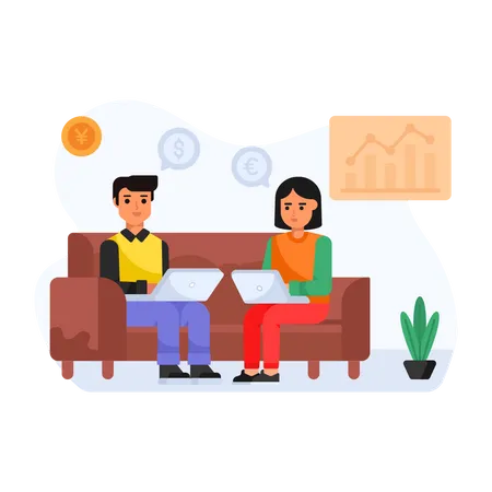 Team Discussion Flat Illustration Of Business Chat Illustration