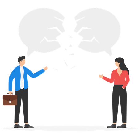 Business communication breakdown  Illustration