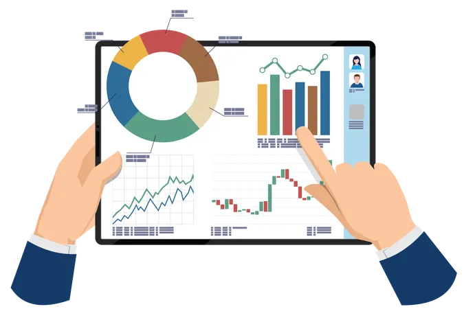 Business community infographic  Illustration