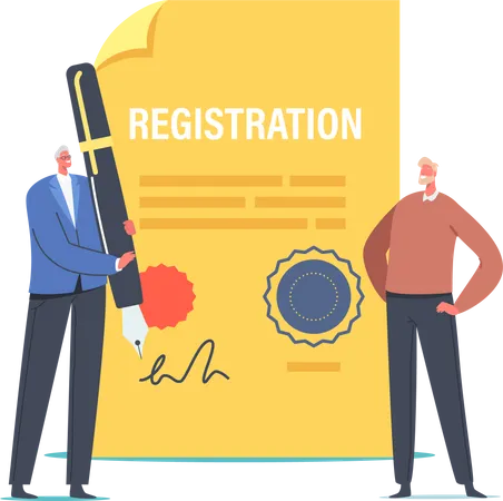 Business Company Registration Illustration