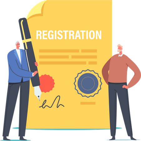 Business Company Registration  Illustration