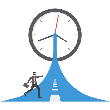 Business competing against time  Illustration