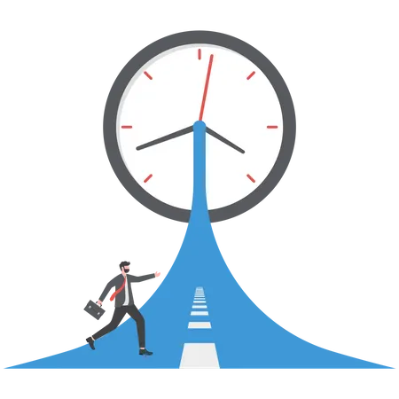 Business competing against time  Illustration