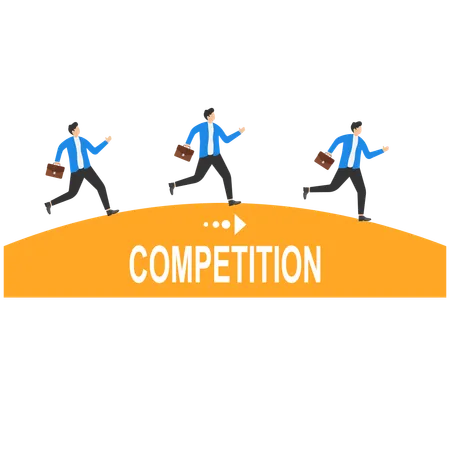 Business Competition Concept Business Vector Illustration Flat Character Style Illustration