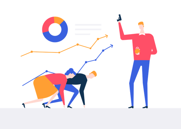 Business competition Illustration