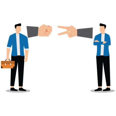 Business Competition among business partners  Illustration