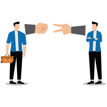 Business Competition among business partners  Illustration