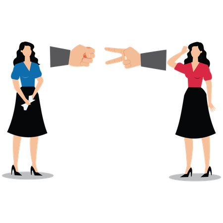 Business Competition among business partners  Illustration