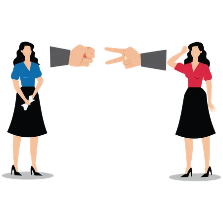 Business Competition among business partners  Illustration