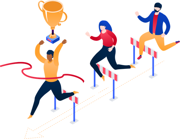 Business competition  Illustration