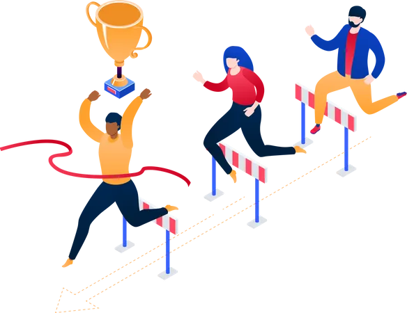 Business competition  Illustration