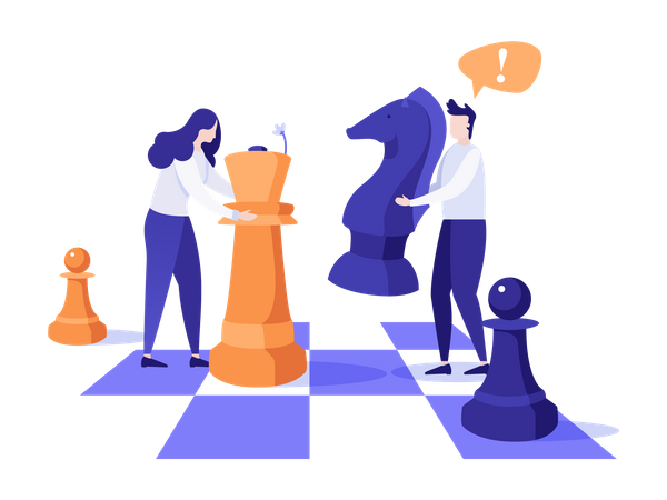 Business competition  Illustration