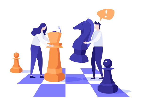 Business competition  Illustration