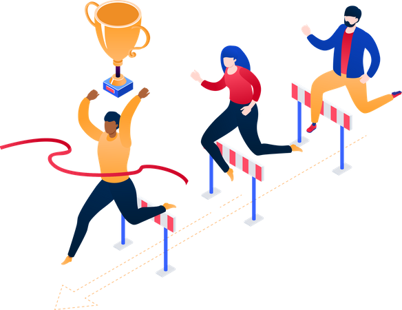 Business competition  Illustration