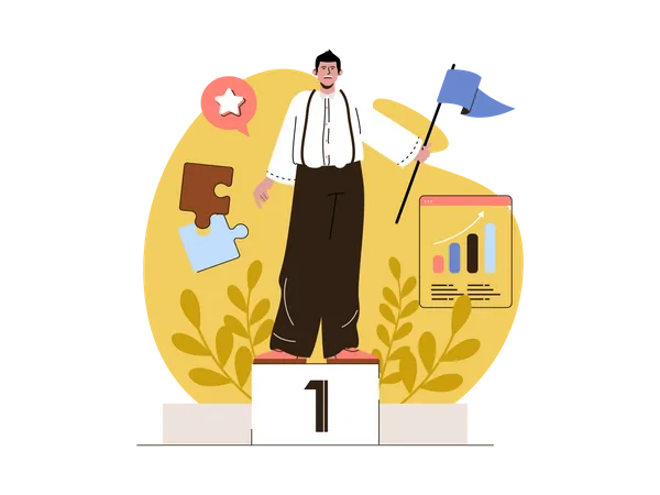 Business competition winner Illustration